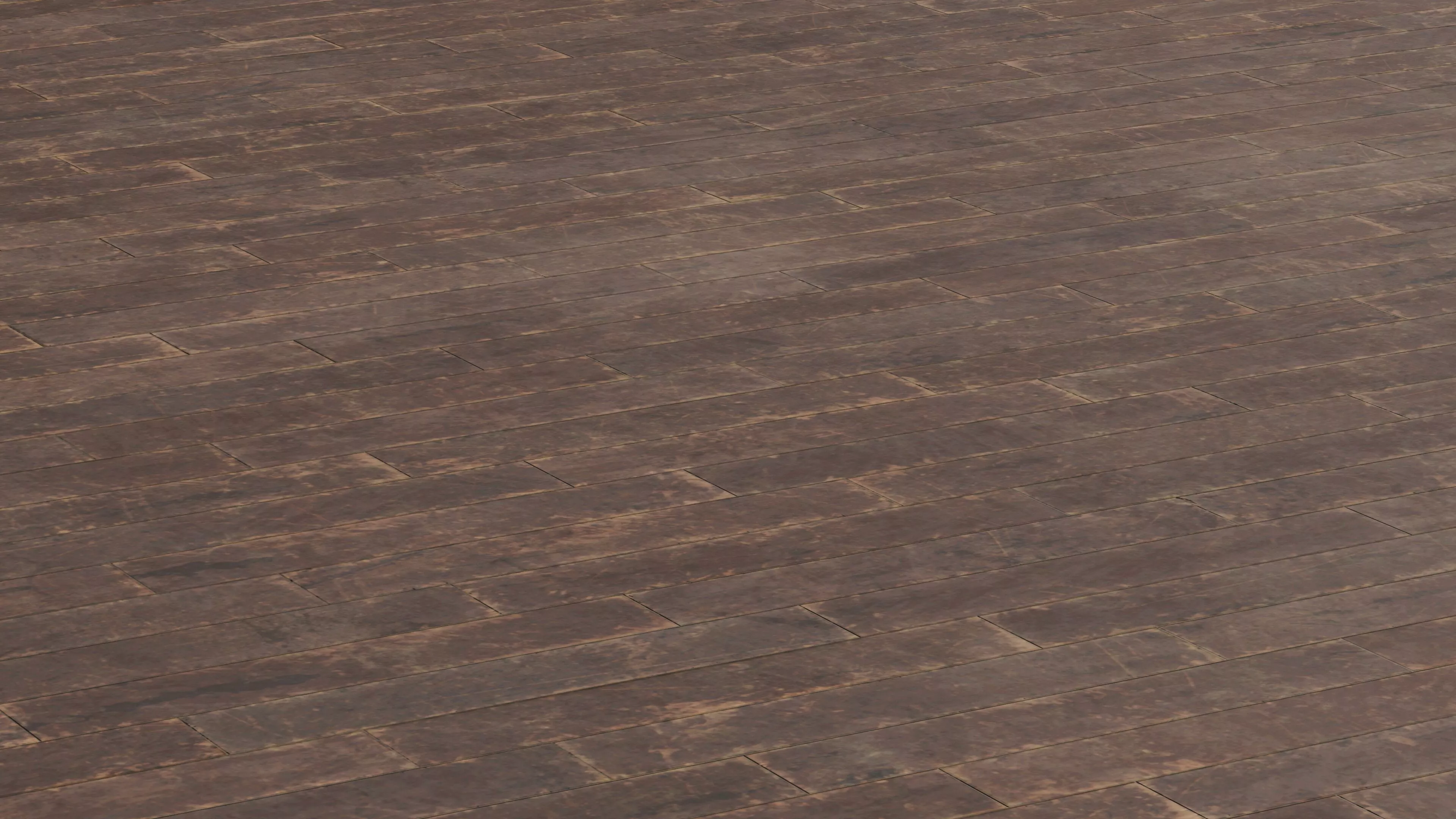 Hardwood Floor - Old and Damaged - Game Ready Low Poly Low-poly 3D model