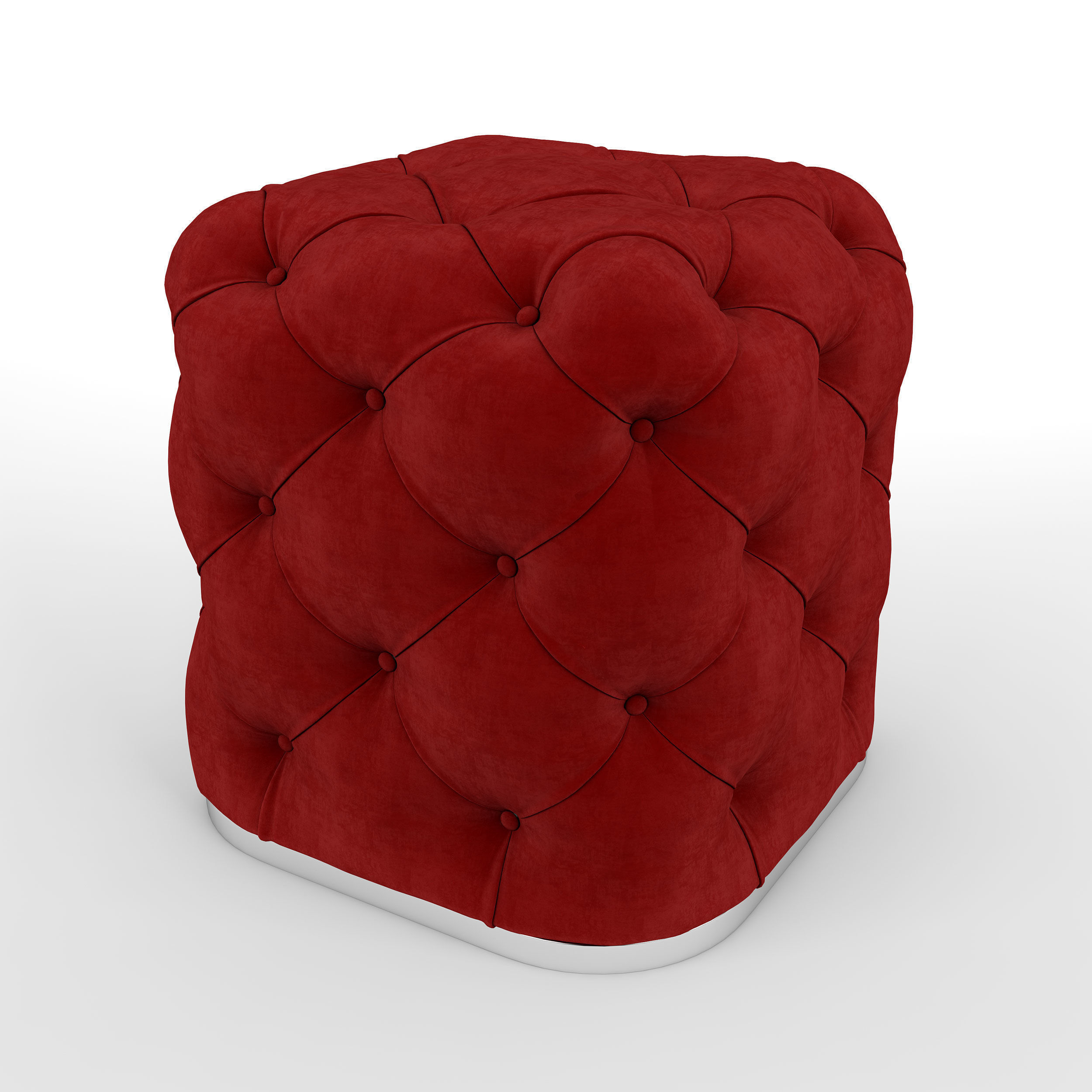 Pouf Classic Chesterfield 3D model_3