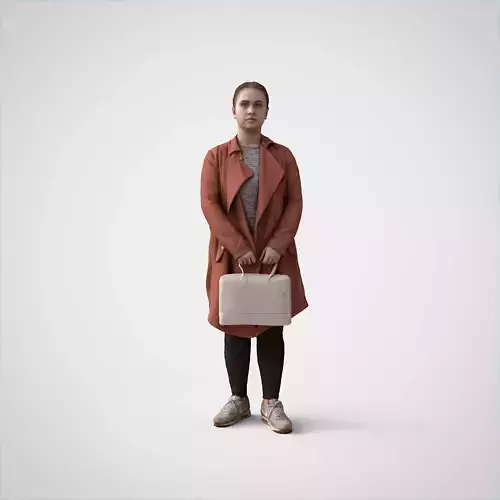 Laura 01 Woman posed standing with handbag
