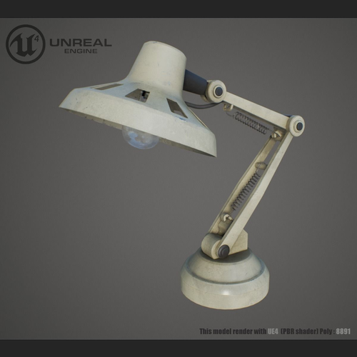 Table lamp Low-poly 3D model