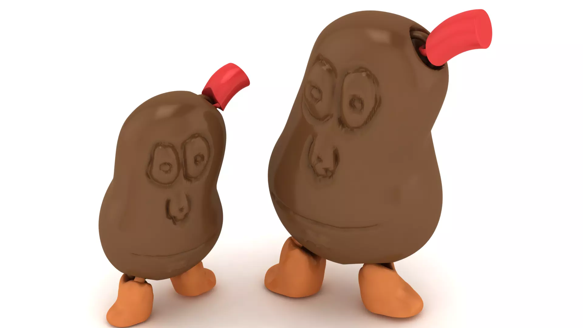 Chocolate Bean Characters 3D print model