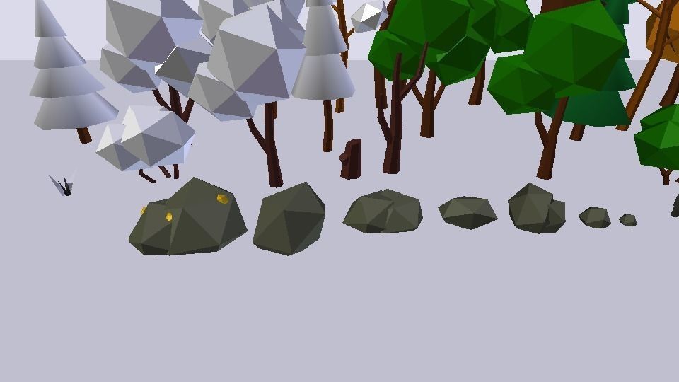 Lowpoly nature collection 2 trees in style Free low-poly 3D model_5