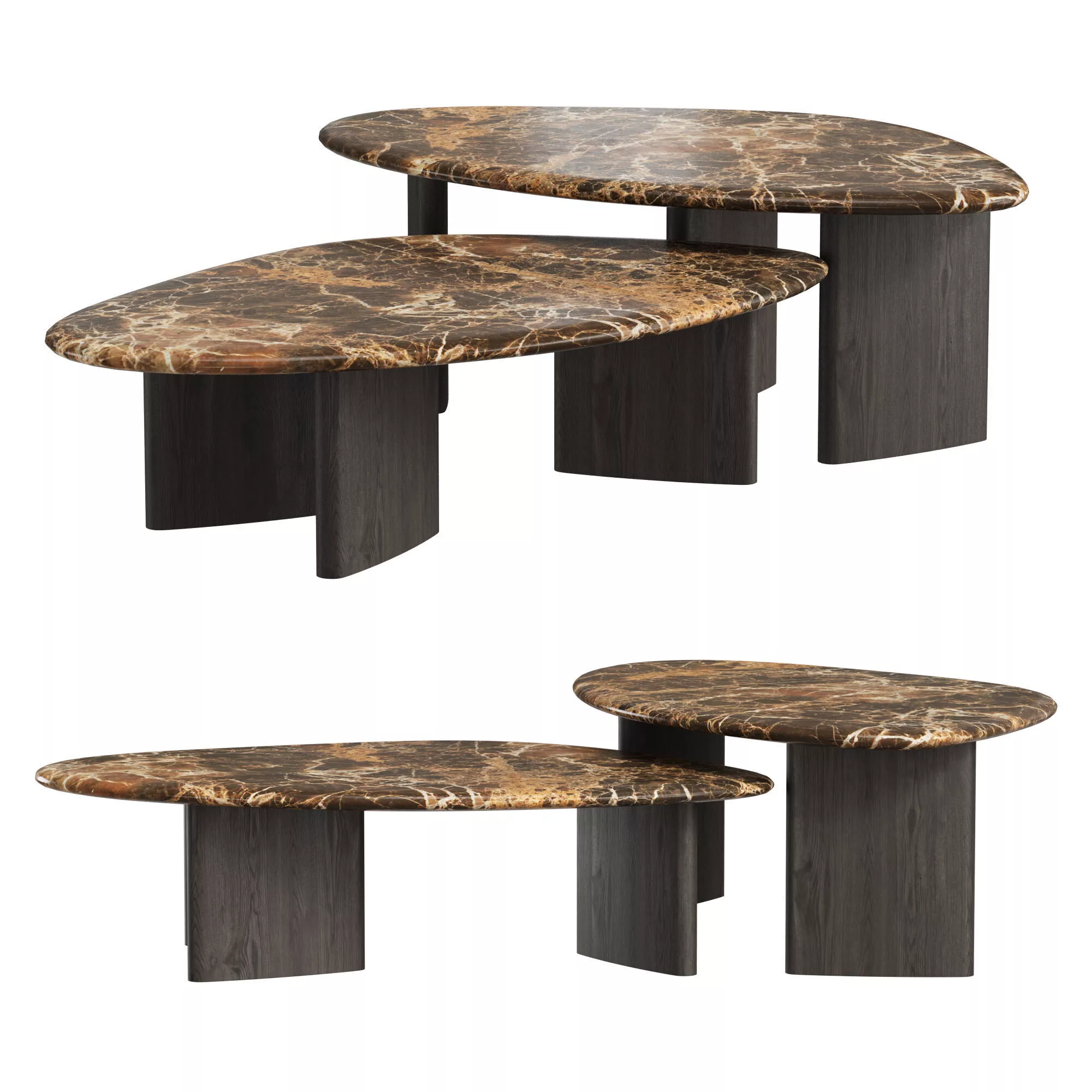Natadora Kora Marble Coffee Table 3D model