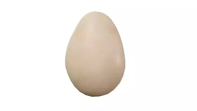 Stylized Egg  Low Poly Game Ready 3D Model Low-poly 3D model 3
