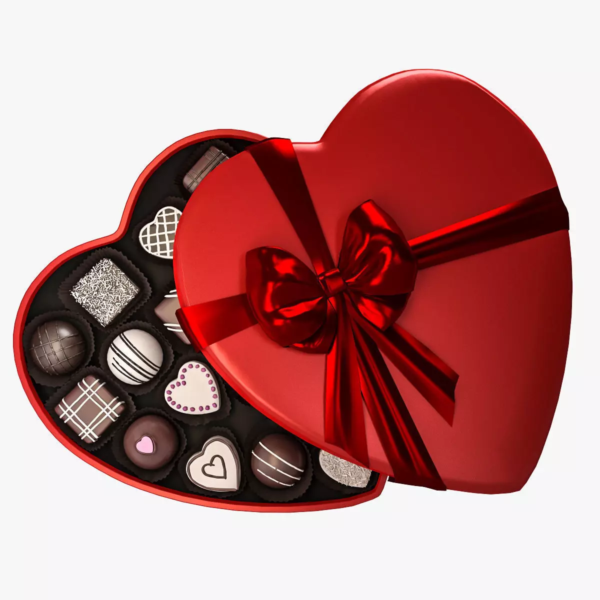 Candy Heart Box 3D model_0