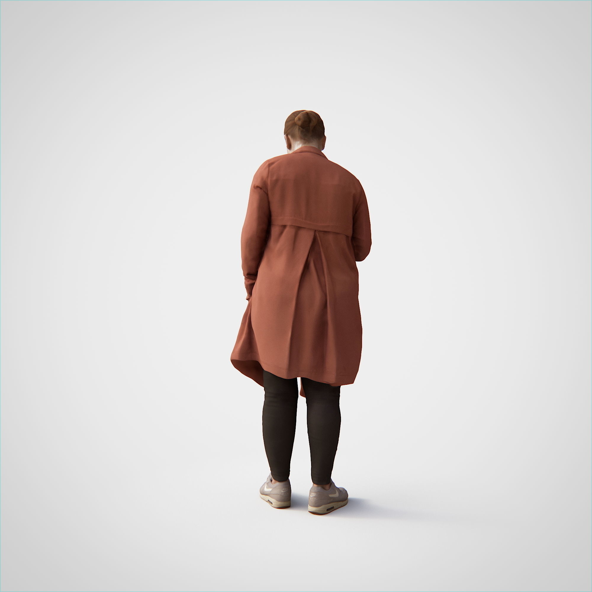 Laura 02 Woman posed standing with phone 3D model_4