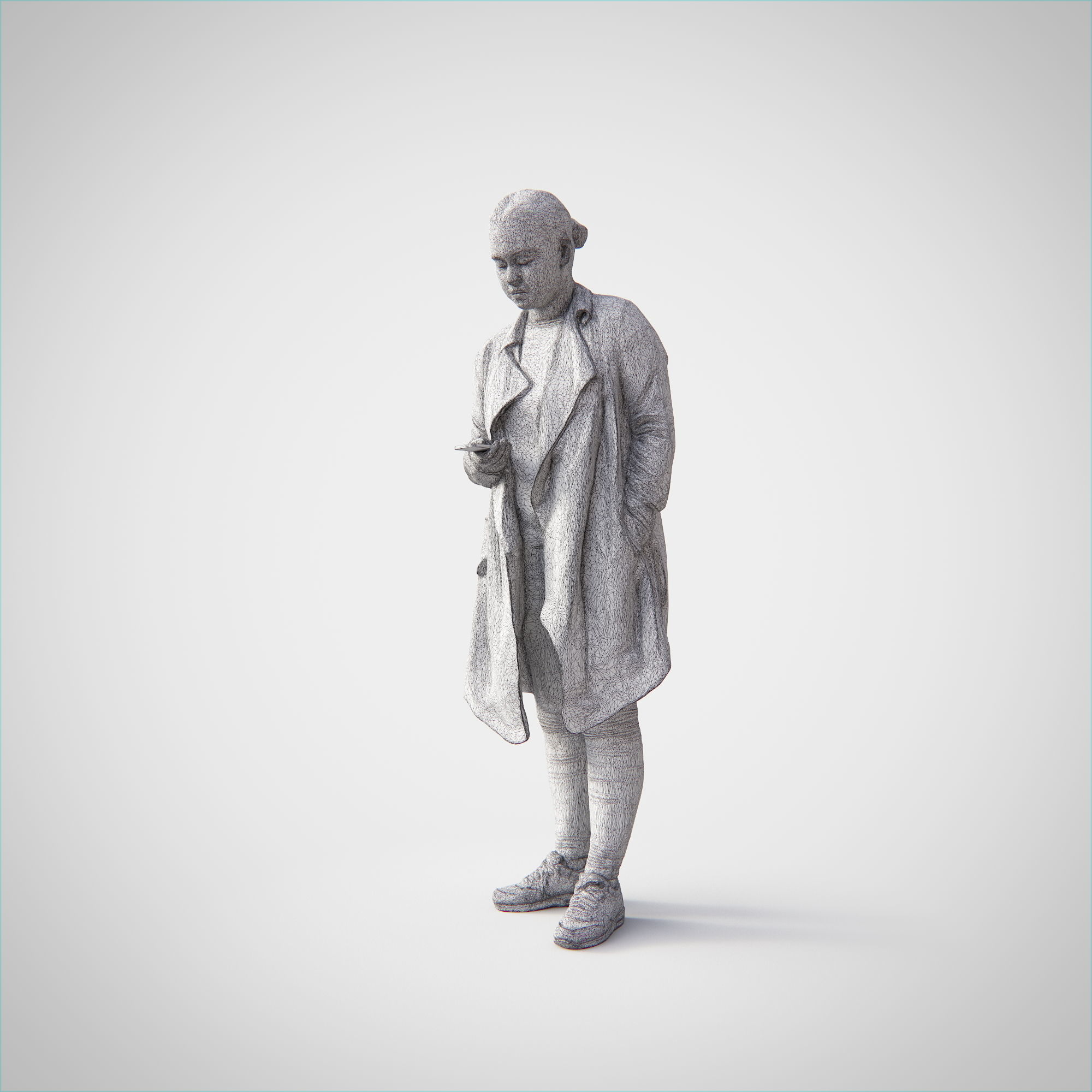 Laura 02 Woman posed standing with phone 3D model_10