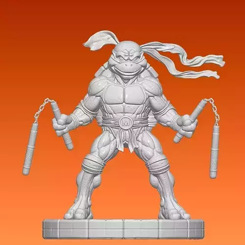 Michelangelo Ninja Turtle - Stylized Fan Art 3D print model