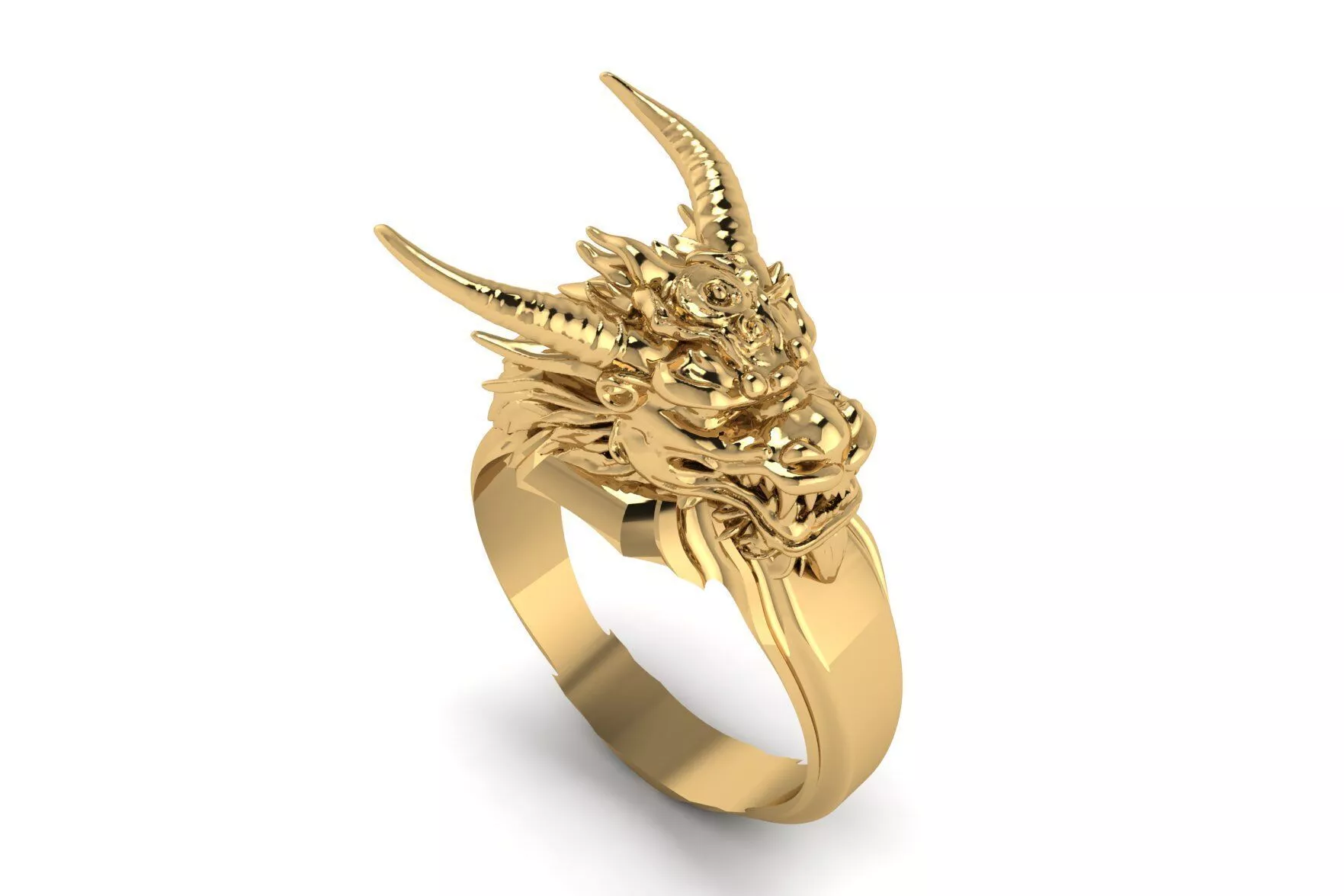 Chinese Dragon Head Ring 222 3D print model