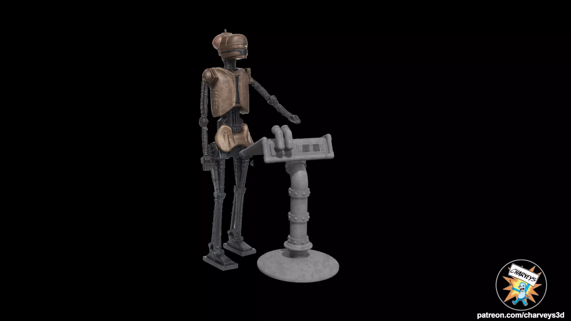 Star Wars EV 9D9s Console for 4 6 and 12 inch figures 3D print model