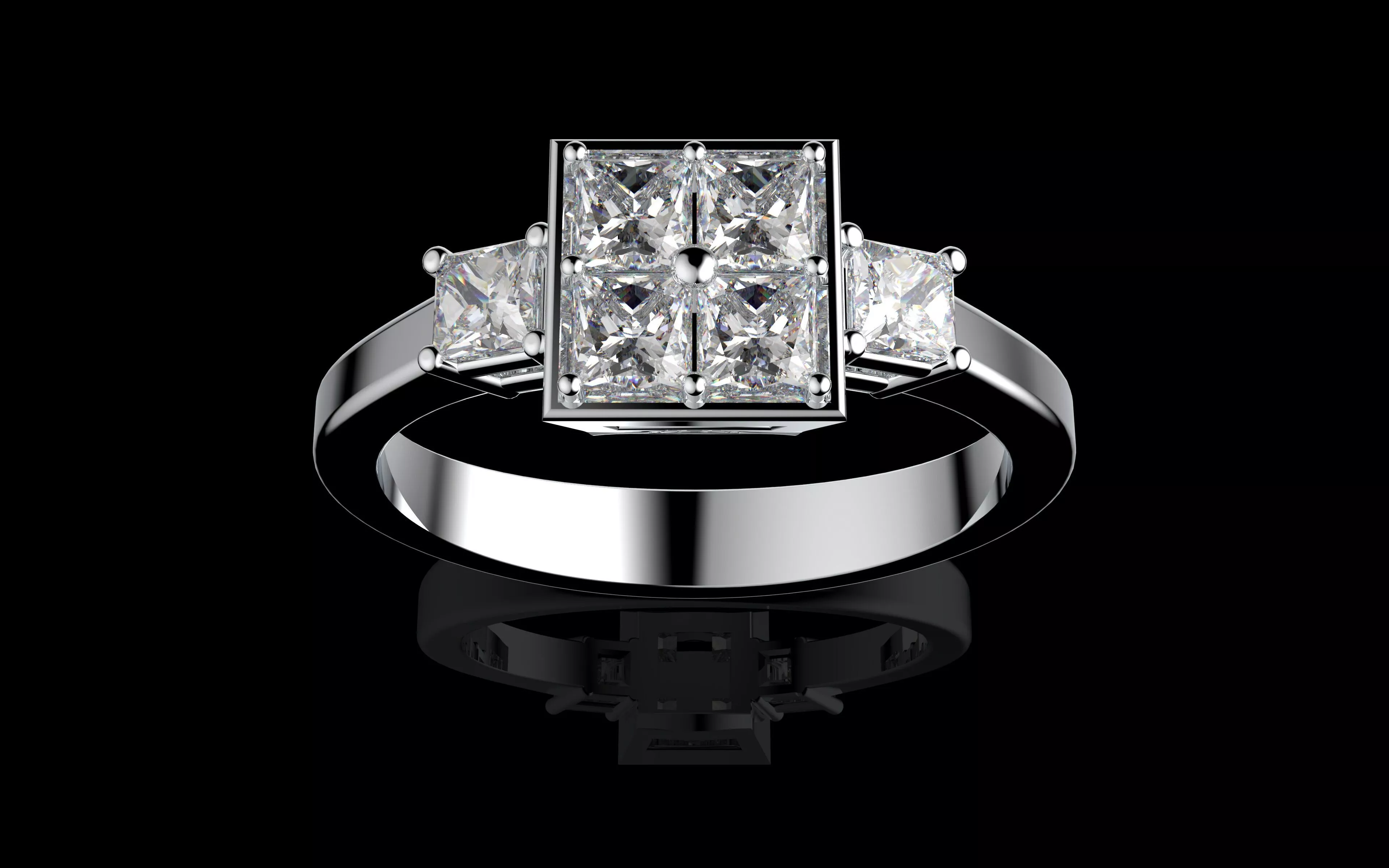 Elegant Ring 3dm STL Ready for Casting Model N1748 3D print model