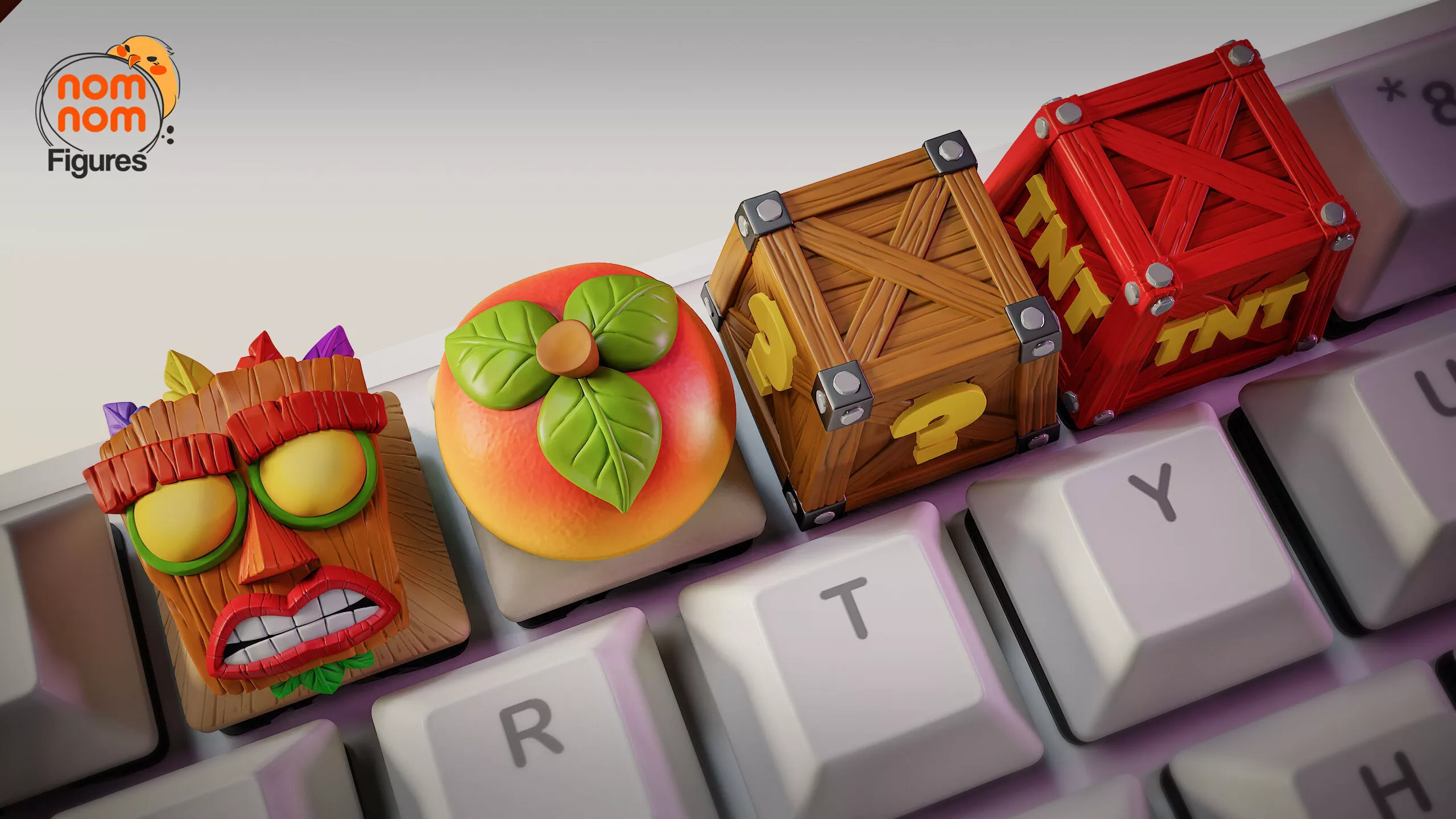 Crash Bandicoot Props - Keycaps 3D print model