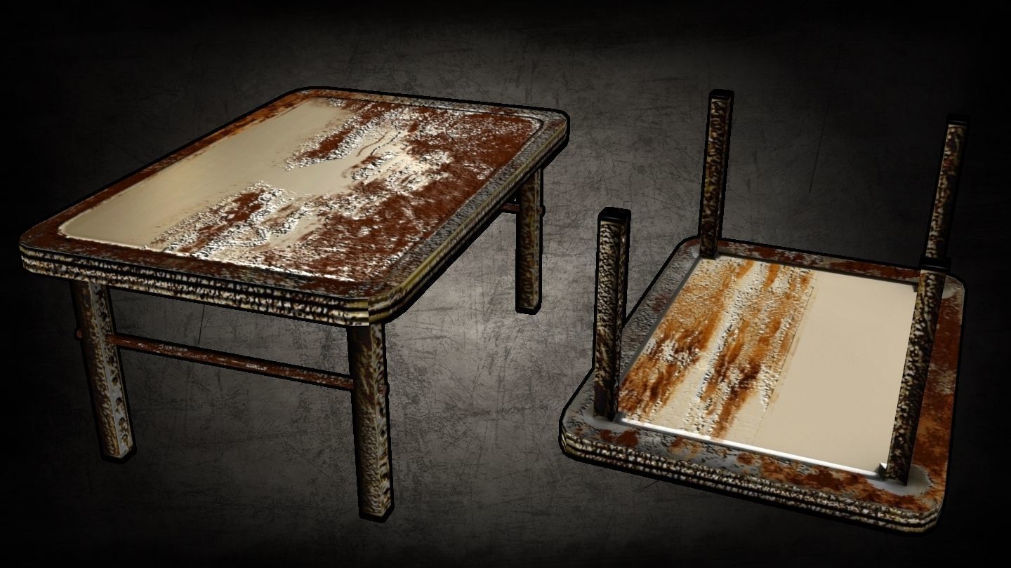 Post-Apocalyptic Office Assets Low-poly 3D model_6