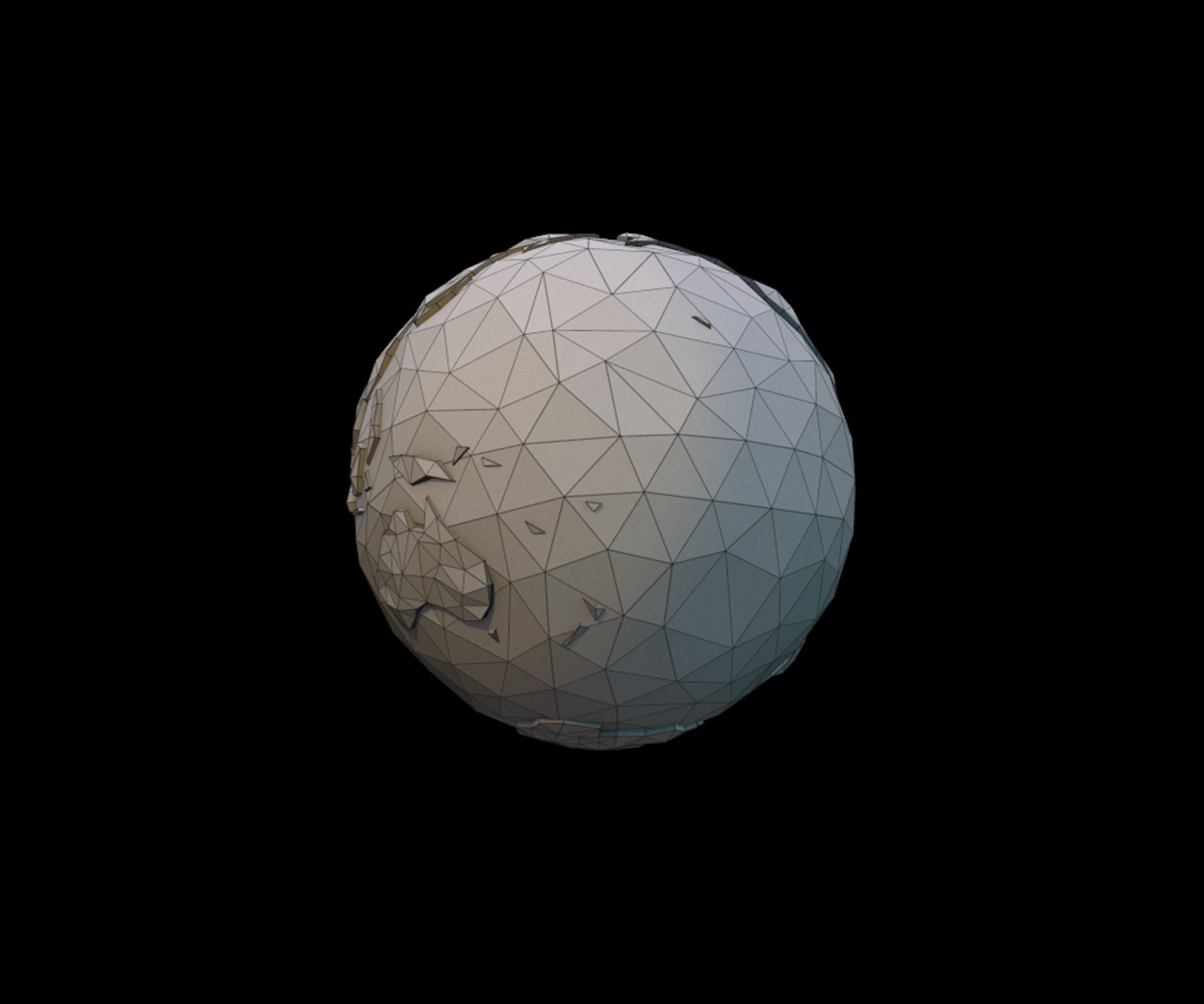 Planet Earth Low-poly 3D model_7