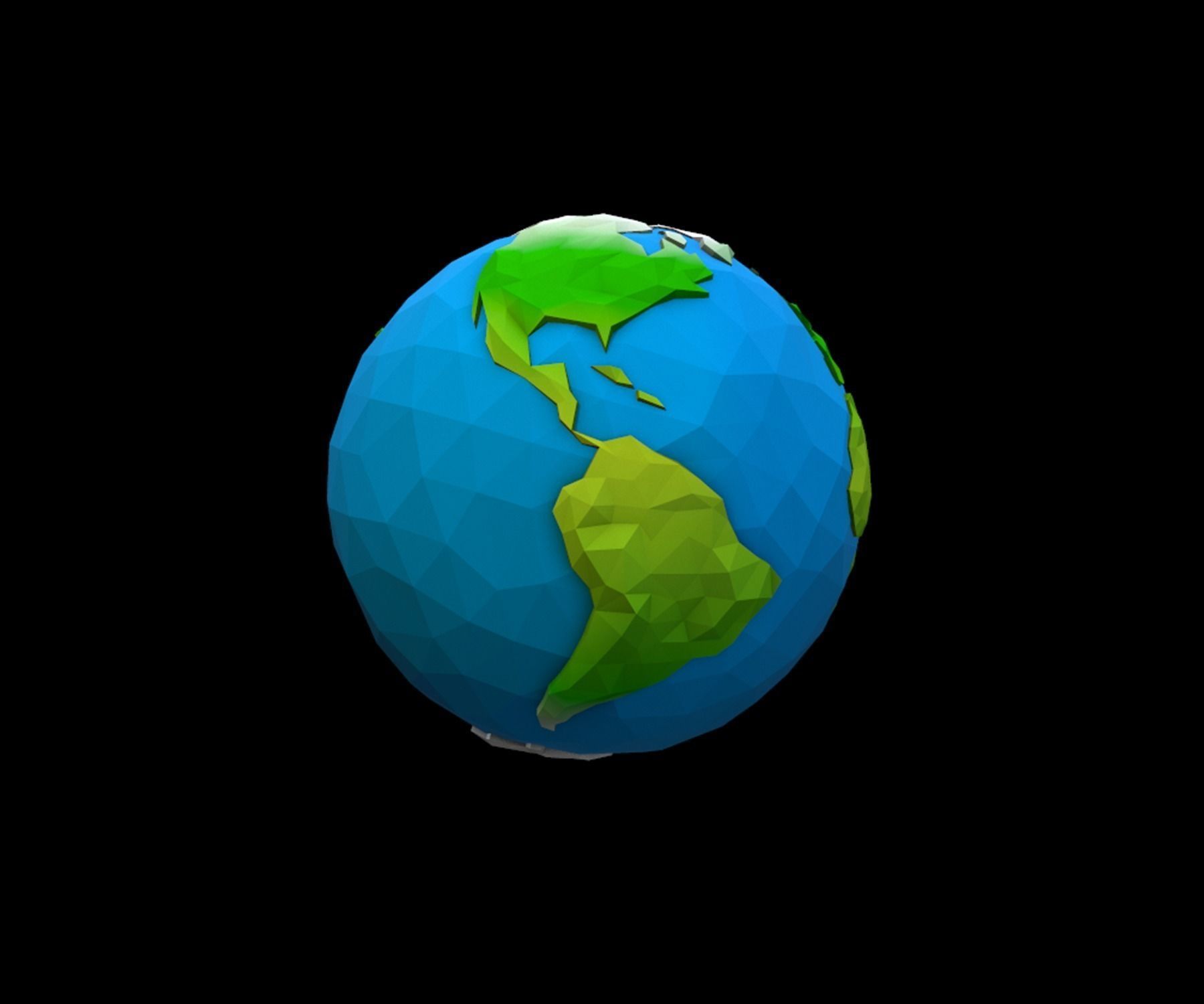 Planet Earth Low-poly 3D model_2