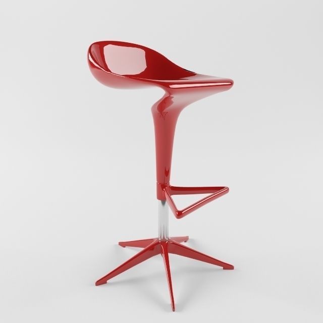 Kartell Spoon stool  3D model_1
