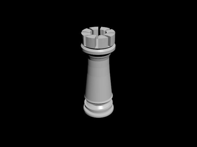 Chess Rook 3D model_1