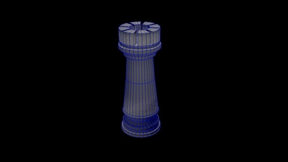 Chess Rook 3D model_4