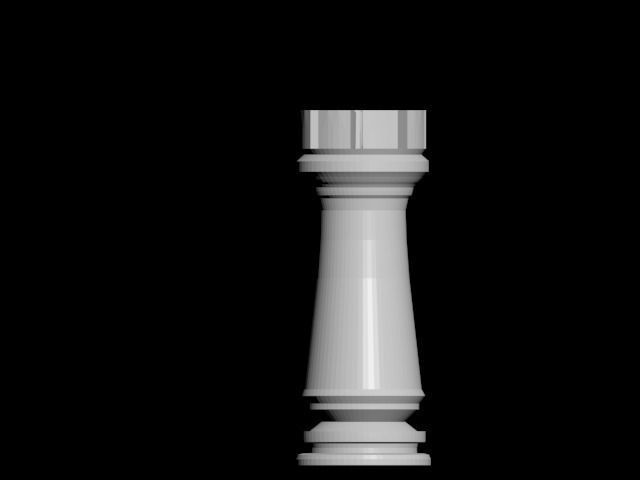 Chess Rook 3D model_3