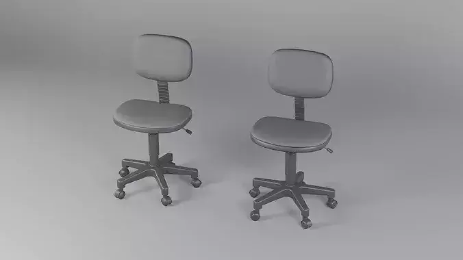 Office Chair 01 - Game Ready  Low-poly 3D model 6