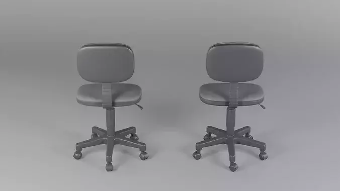 Office Chair 01 - Game Ready  Low-poly 3D model 7