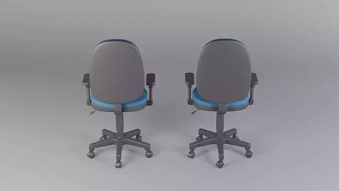Office Chair 02 - Game Ready  Low-poly 3D model 7