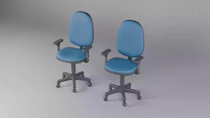 Office Chair 02 - Game Ready  Low-poly 3D model 4