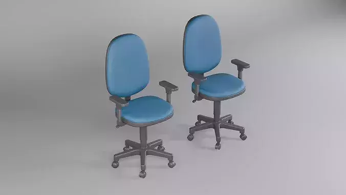 Office Chair 02 - Game Ready  Low-poly 3D model 5