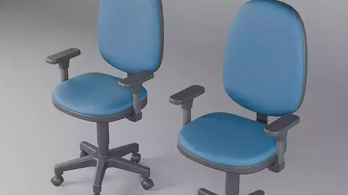 Office Chair 02 - Game Ready Low-poly 3D model