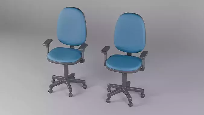 Office Chair 02 - Game Ready  Low-poly 3D model 6