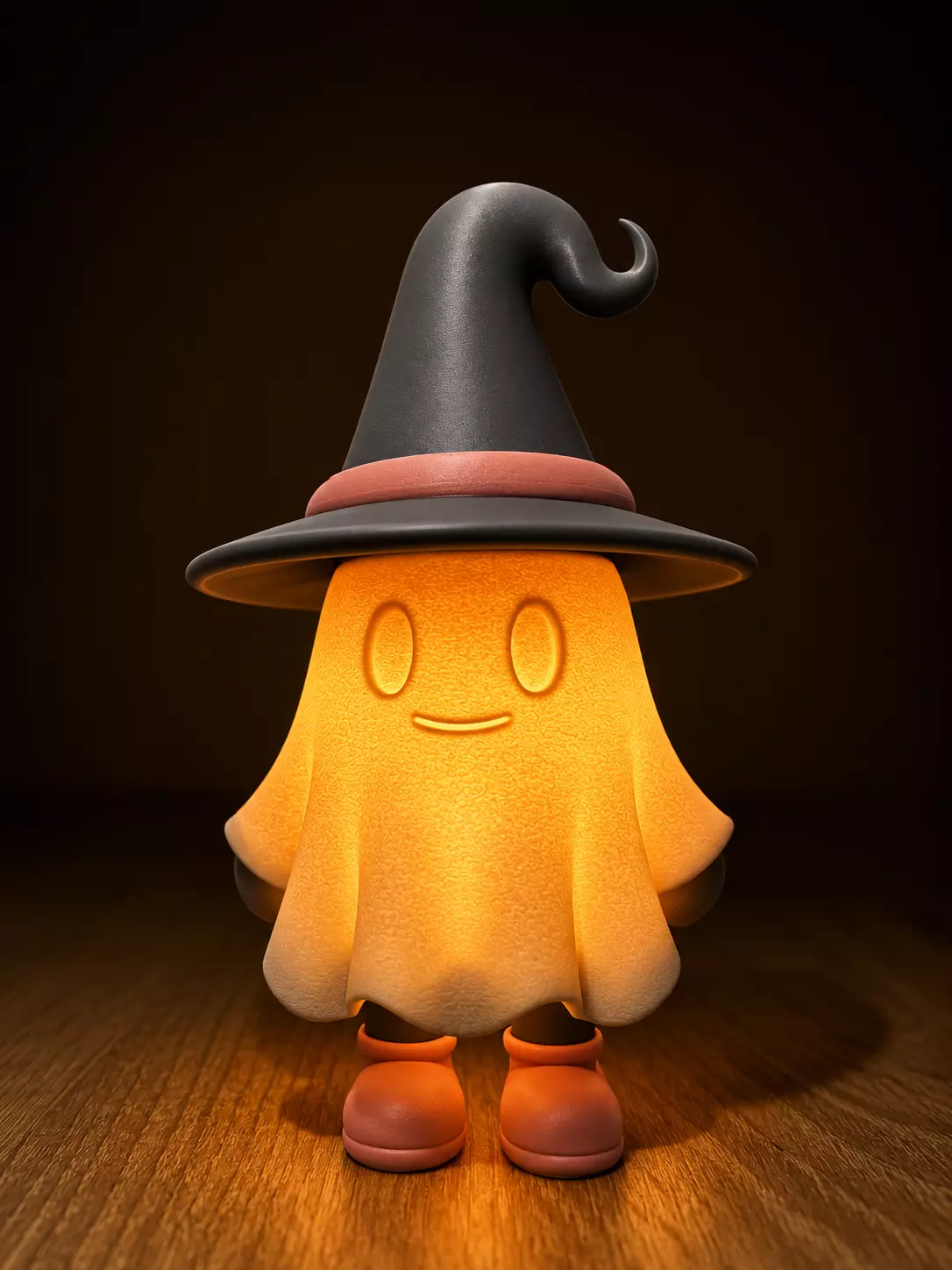 Ghost Witch LED Lamp Bruja Fantasma 3D print model