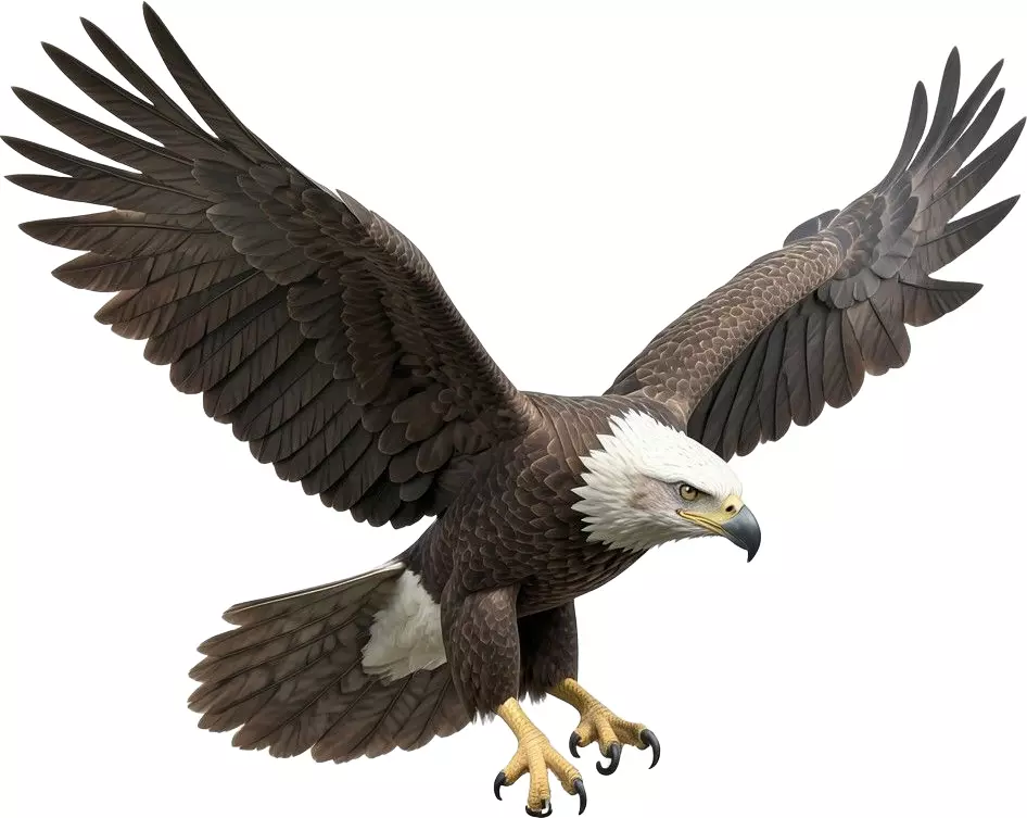 Realistic Flying Bald Eagle STL for 3D Printing 3D print model