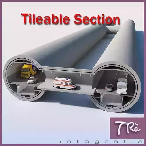 A TYPE TUNNEL SECTION DETAIL 3D model