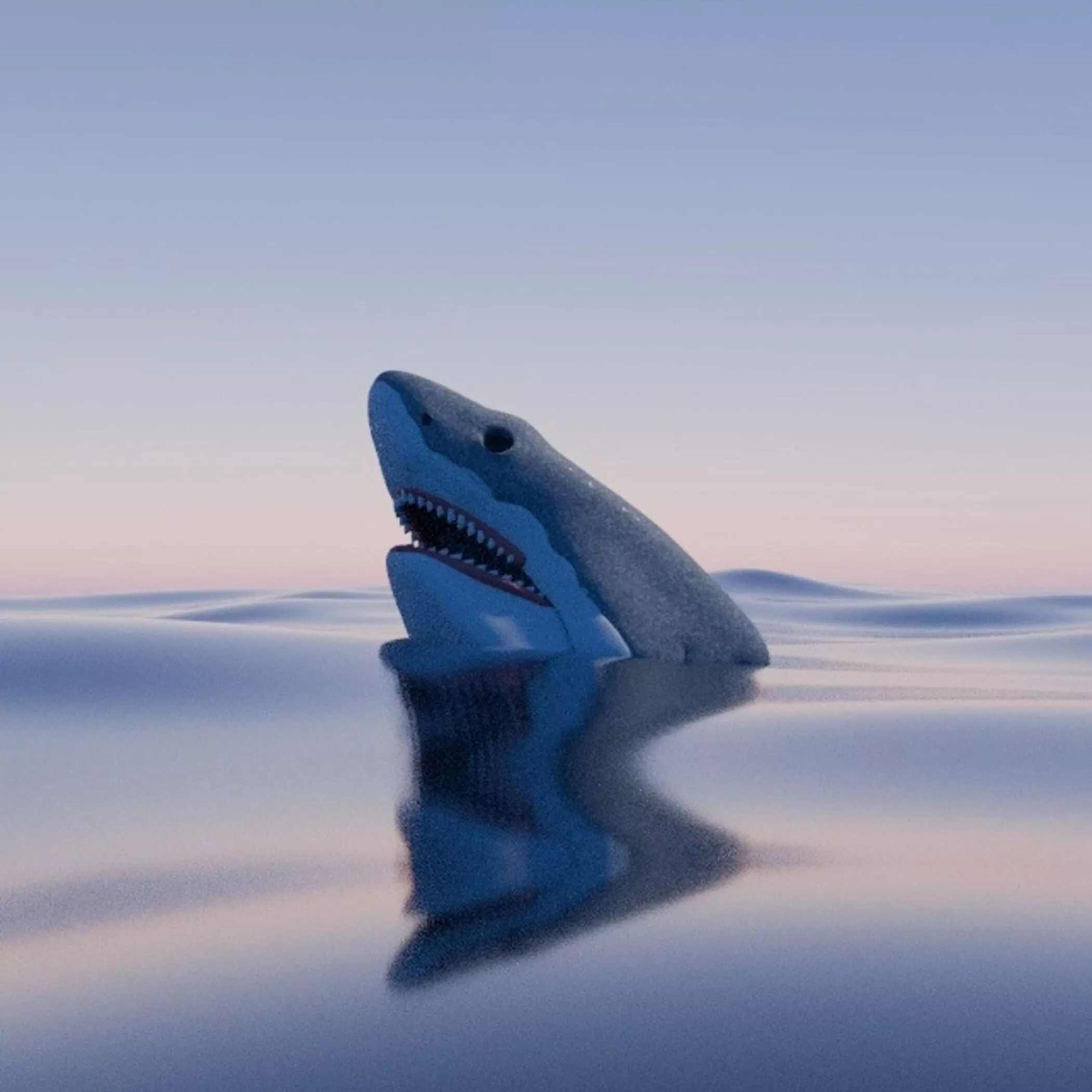 Shark Trash Bin 3D Print 3D print model