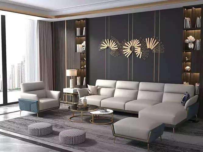 Modern Sectional Sofa set Living Room Furniture Set 3D model