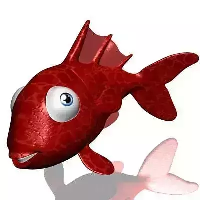 Goldfish Cartoon Low-poly 3D model