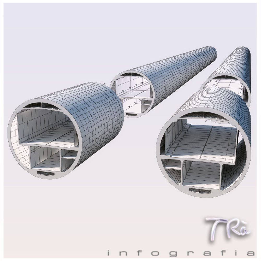 B TYPE TUNNEL SECTION DETAIL 3D model_5