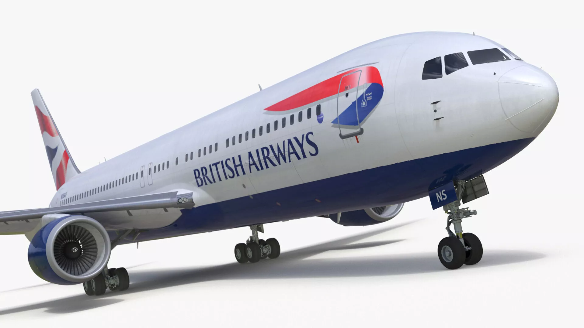 British Airways Boeing 767-300 Rigged for Cinema 4D 3D model
