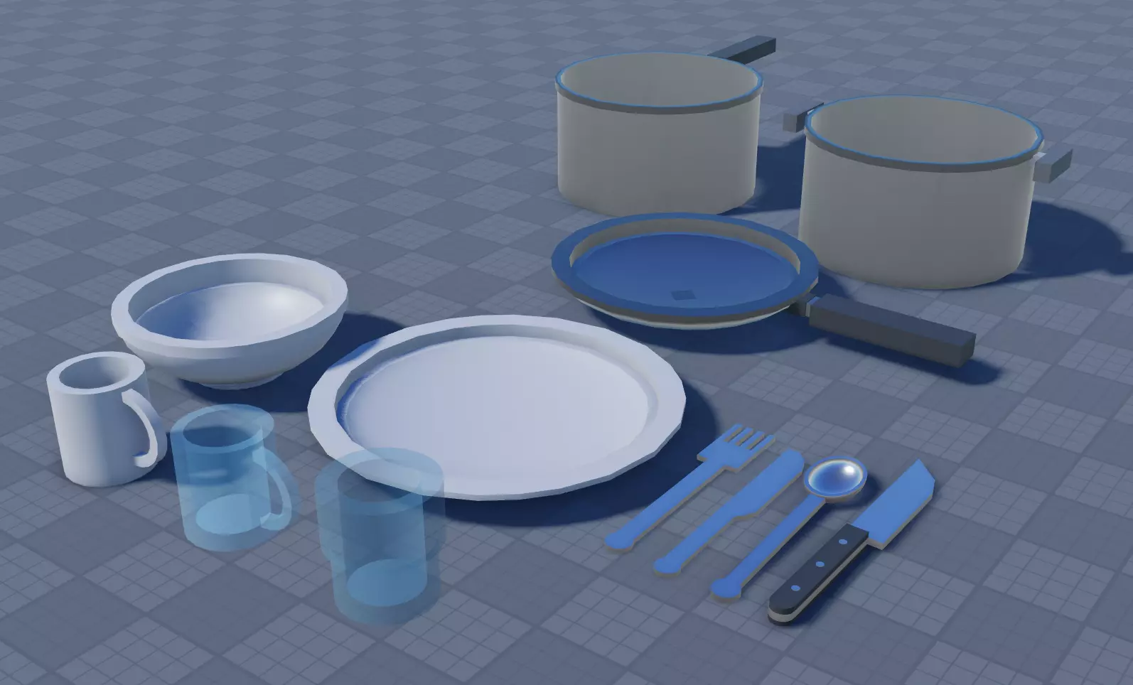Roblox Kitchen Prop Pack Free low-poly 3D model