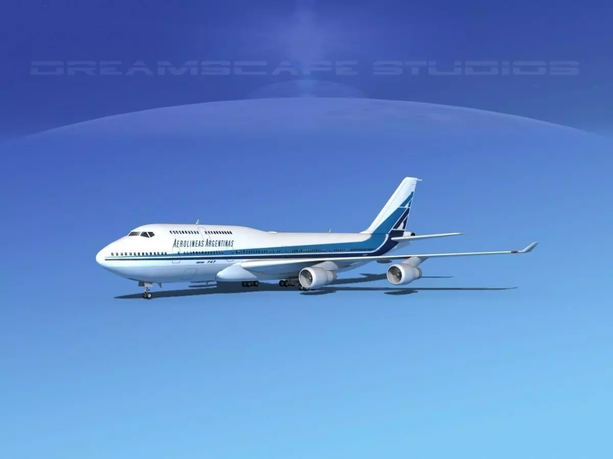 Boeing 747-400 Aerolineas Argentinas 3D model_0