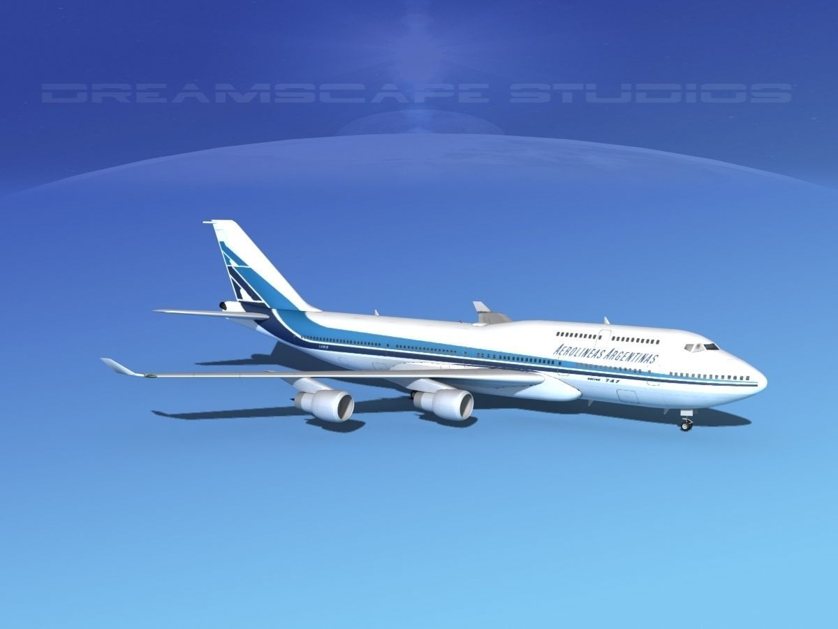 Boeing 747-400 Aerolineas Argentinas 3D model_3