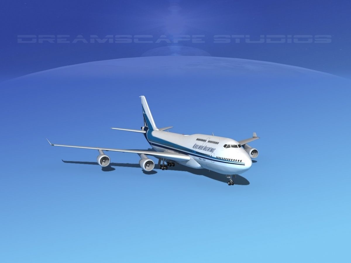Boeing 747-400 Aerolineas Argentinas 3D model_2