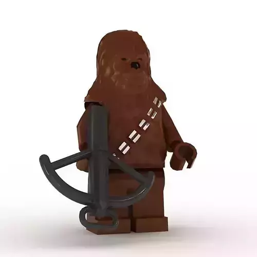 LEGO Minfigure Chewbacca 3D model