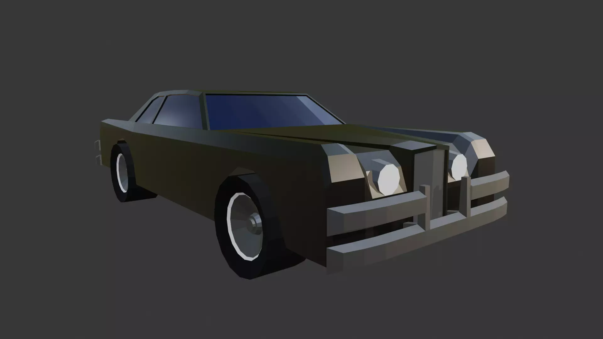 Luxury Cartoon Horror Car Free low-poly 3D model