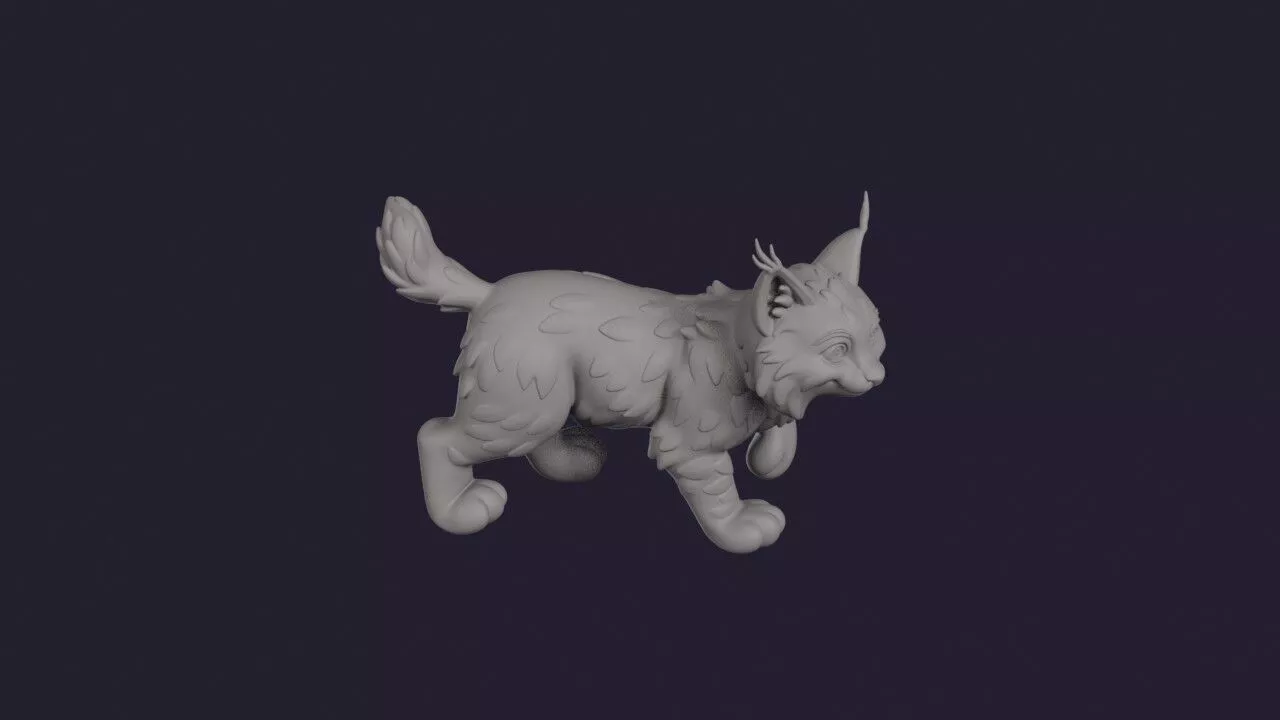 Lynx Figurine 3D print model