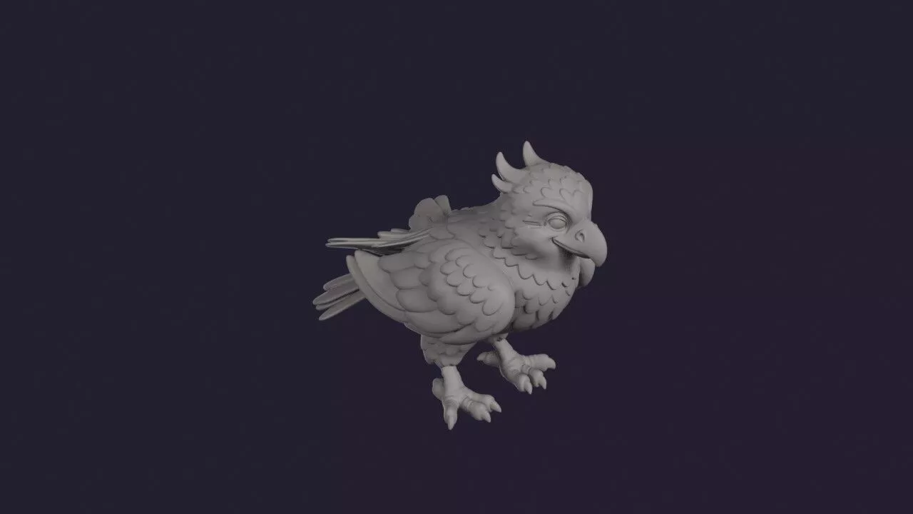 Hawk Figurine 3D print model