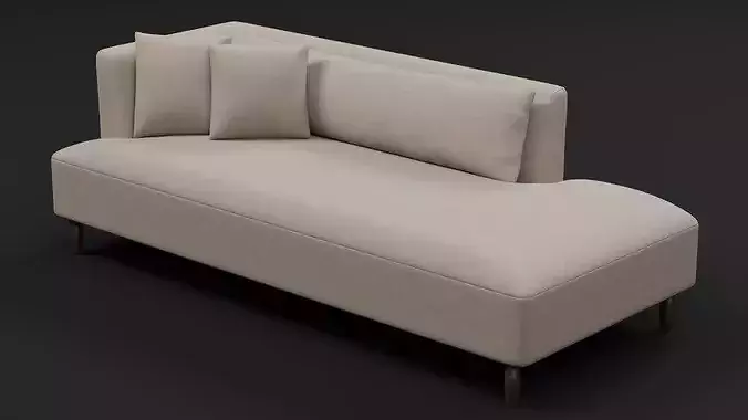 Modern Sectional and Curved Sofa Collection 03 - 10 Variant Pack Low-poly 3D model 4