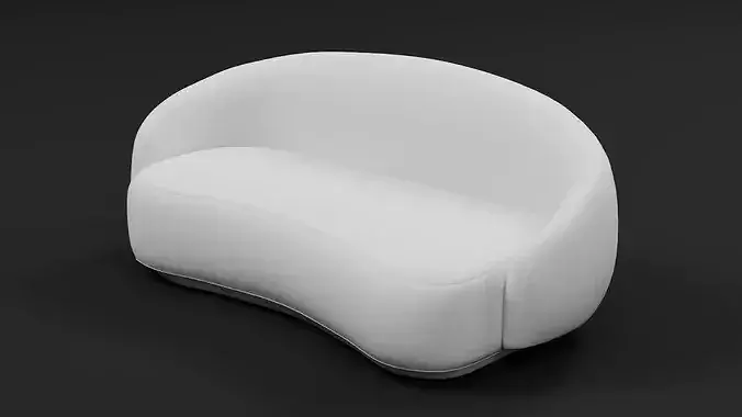 Modern Sectional and Curved Sofa Collection 03 - 10 Variant Pack Low-poly 3D model 5