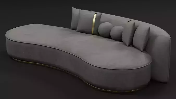 Modern Sectional and Curved Sofa Collection 03 - 10 Variant Pack Low-poly 3D model 3
