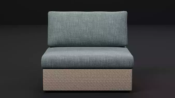 Modern Sectional and Curved Sofa Collection 03 - 10 Variant Pack Low-poly 3D model 6